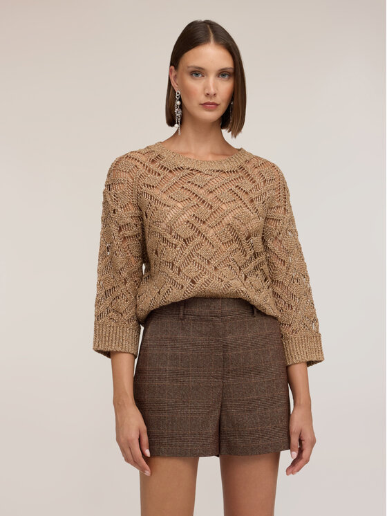 Motivi Motivi Maglione M487W004199N012 Marrone Boxy Fit