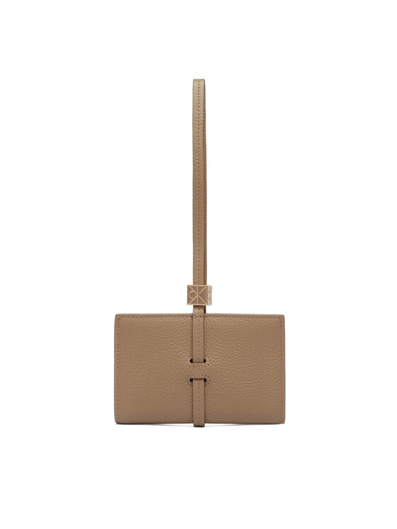Calvin Klein Calvin Klein Geldbörse Emblem Hw Pebble Wallet On Strap LV04F1130G Beige