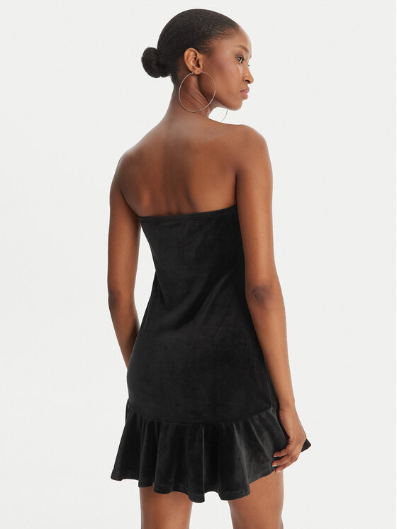 Juicy Couture Juicy Couture Vsakodnevna obleka Ruffle JCWED126311 Črna Slim Fit