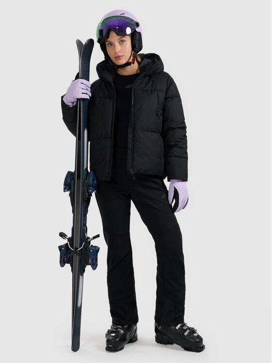 4F 4F Pantaloni da sci 4FWAW25TFTRF0943-20S Nero Slim Fit