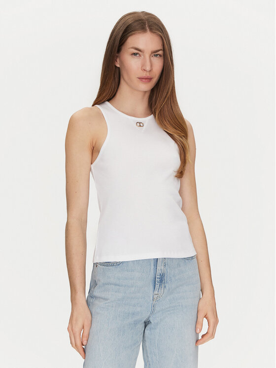 TWINSET TWINSET Top 251TP2550 Alb Slim Fit