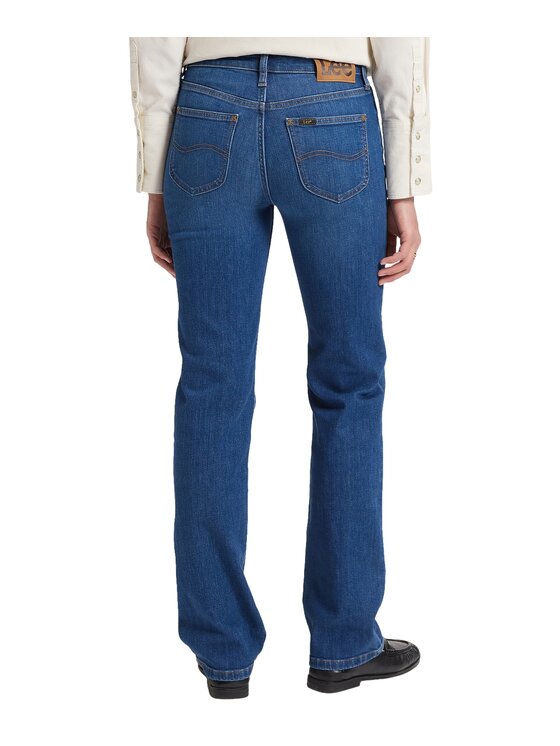 Lee Lee Jeansy 112387555 Niebieski Straight Leg