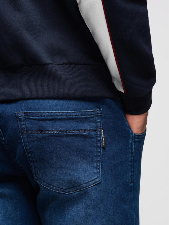 Ombre Ombre Joggery OM-PADJ-0242 Granatowy Jogger Fit