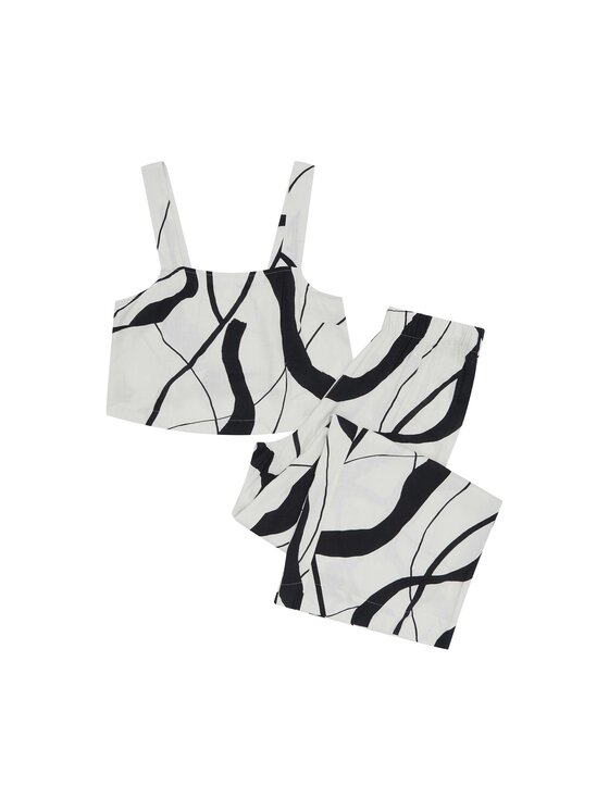 Esotiq Esotiq Piżama 42048 Biały Loose Fit