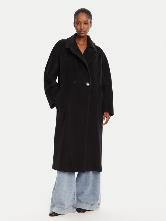 Marella Marella Vuneni kaput English 2523016142 Crna Regular Fit