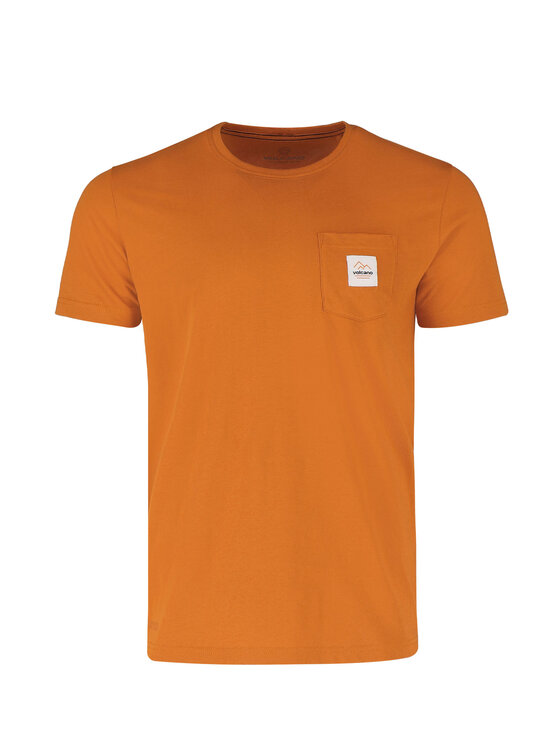 Volcano Volcano T-Shirt T-POKI Pomarańczowy Regular Fit