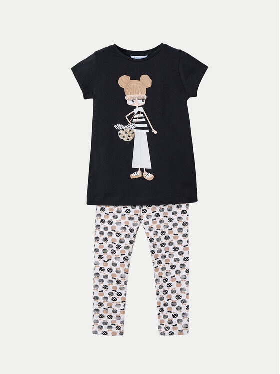 Mayoral Mayoral Completo T-shirt e leggings 3713 Nero Regular Fit