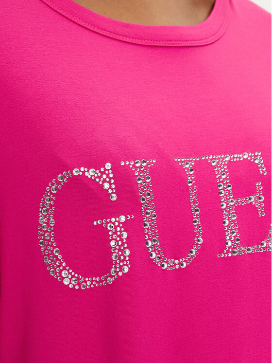 Guess Guess Tričko E5GI07 K68D2 Ružová Regular Fit