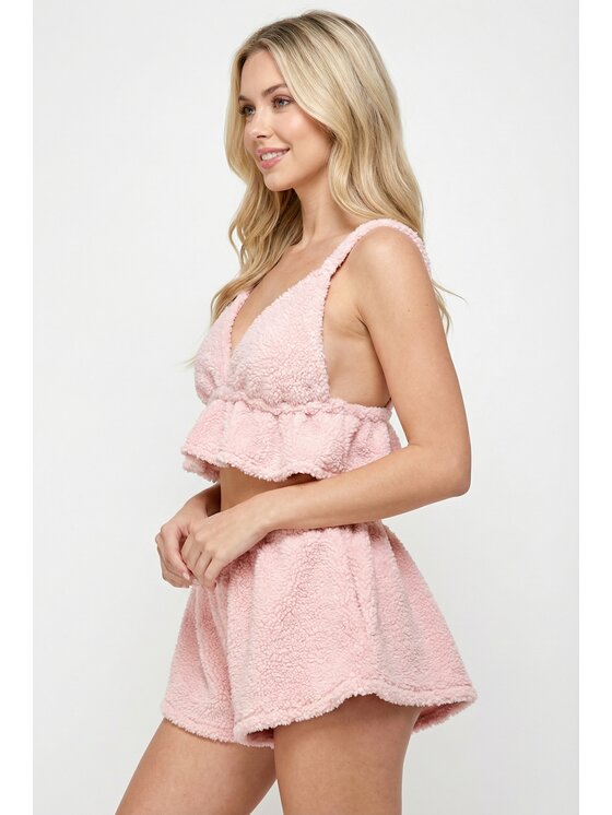 MissDenim MissDenim Dres Teddy Bear Różowy Basic Fit