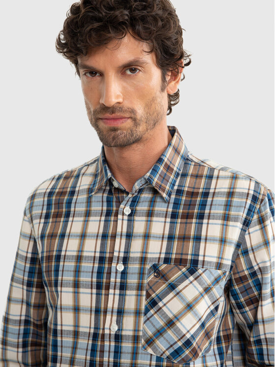 BIG STAR BIG STAR Koszula ZERWIS_403_140 Granatowy Classic Fit