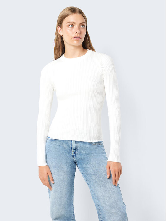 Női Sweater Noisy May, Méret: M, Ekru, Ship 27020928