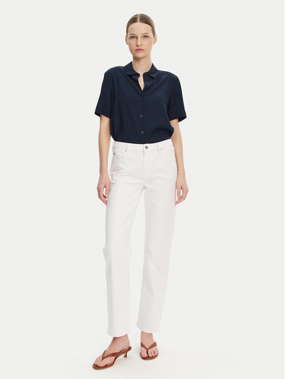 Tommy Hilfiger Tommy Hilfiger Blugi Classic WW0WW45923 Alb Straight Fit