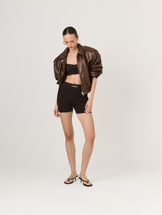 La Mania La Mania Biker shorts MIBEL Marrone Classic Fit
