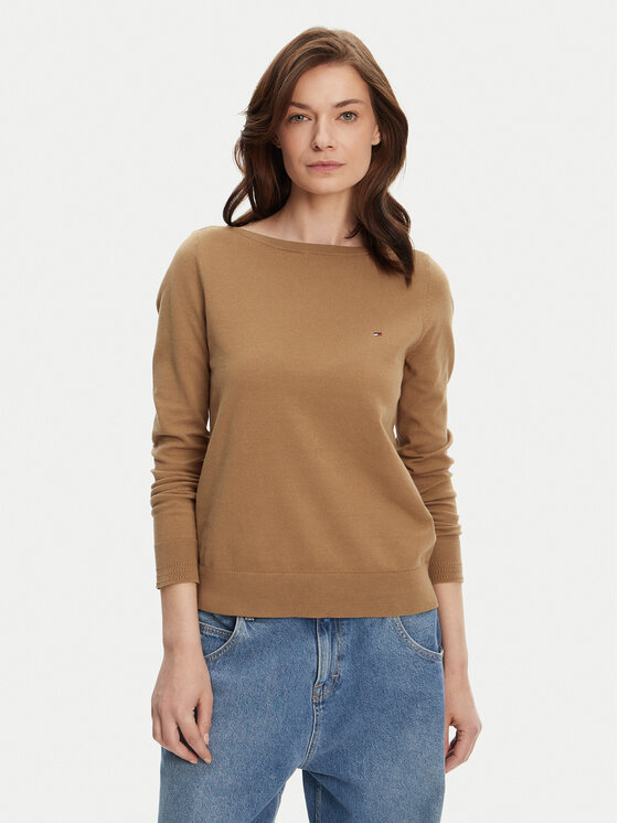 Tommy Hilfiger Tommy Hilfiger Svetr WW0WW40099 Hnědá Regular Fit