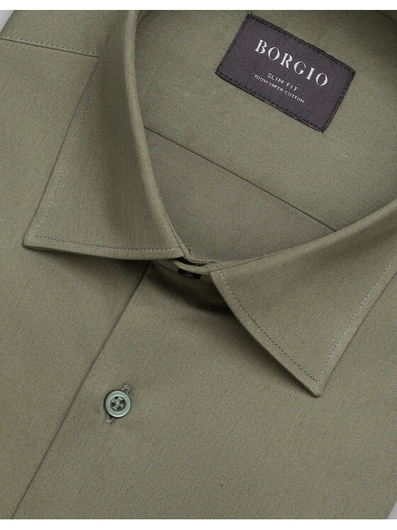 Borgio Borgio Koszula simeria Zielony Slim Fit