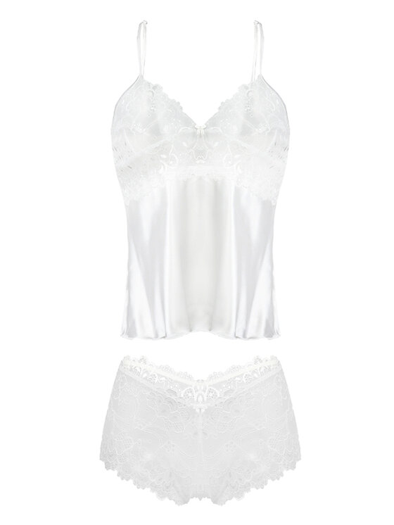 DKaren Lingerie DKaren Lingerie Komplet bielizny Felicia Biały Classic Fit
