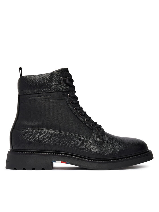 Tommy Hilfiger Gležnjače Corporate Casual Mix W Wpm Boot FM0FM05988 Crna