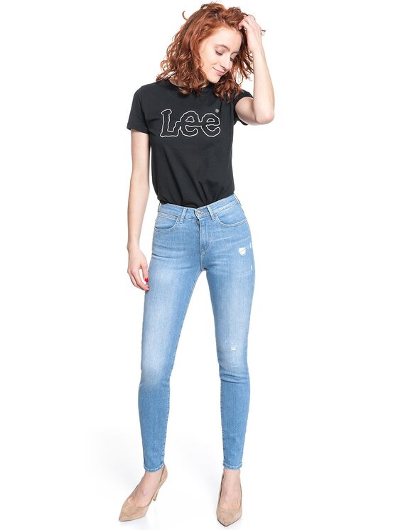 Wrangler Wrangler Jeansy SKINNY Niebieski Skinny Fit