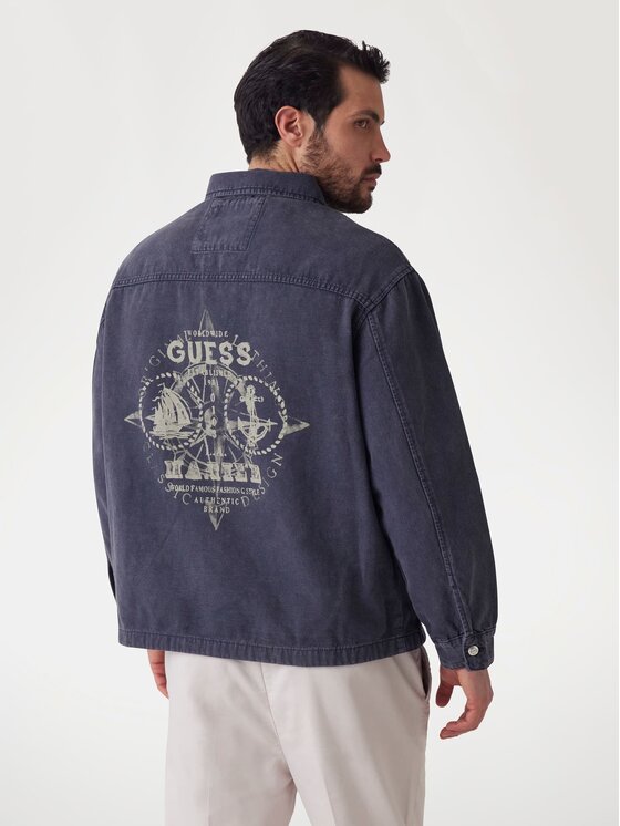 Guess Guess Bunda pro přechodné období 173931 Modrá Classic Fit