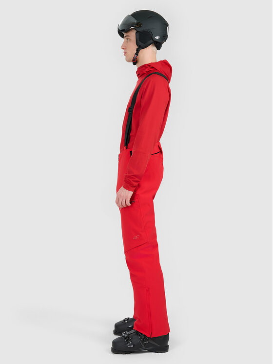 4F 4F Spodnie narciarskie SKI PERFORMANCE Czerwony Regular Fit