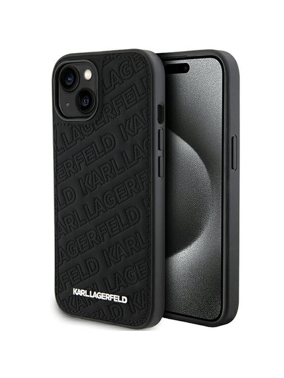 Etui na telefon KARL LAGERFELD, Czarne, iPhone 15 Plus