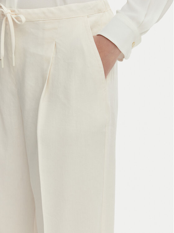 Marella Marella Stoffhose Alloro 2613131115 Écru Regular Fit