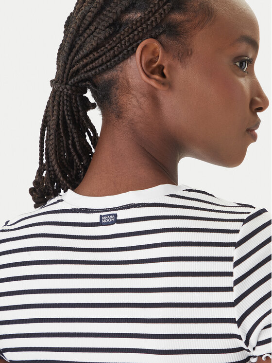 Banana Moon Banana Moon T-särk Tonio Nautical MVC06 Tumesinine Slim Fit