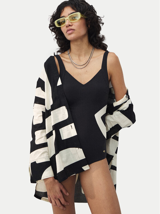 Triumph Triumph Koszula Summer 10222569 Czarny Oversize