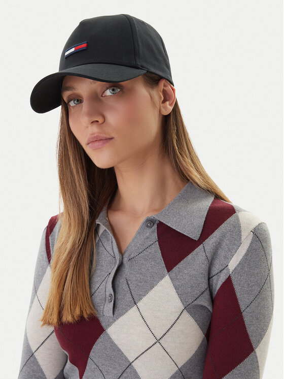 Tommy Jeans Tommy Jeans Cepure ar nagu Tju Flag Cap AU0AU00843 Melns