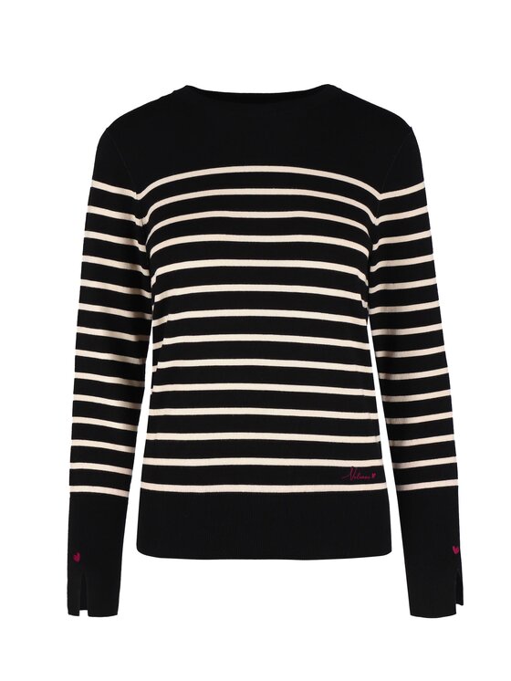 Volcano Volcano Sweter S-KOMI Czarny Regular Fit