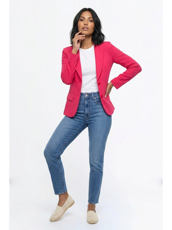 FIGL FIGL Marynarka M1336 Czerwony Fitted Fit