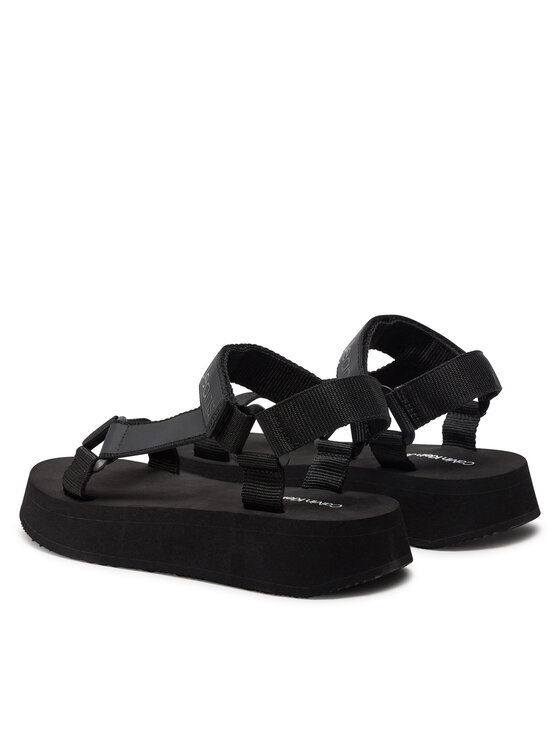 Calvin Klein Jeans Calvin Klein Jeans Sandály Sandal Velcro Webbing Dc YW0YW01353 Černá