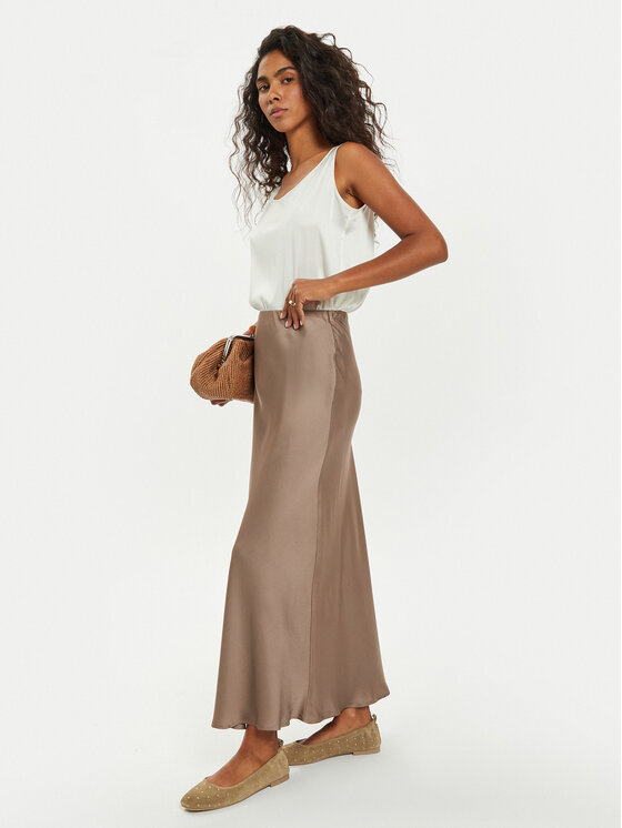 TATUUM Tatuum Midi szoknya Satinola 1 T2418.175B Barna Regular Fit