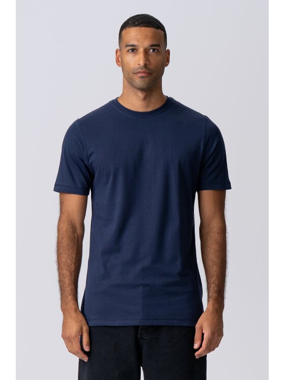 TeeShoppen TeeShoppen T-Shirt 'Basic Collection' Granatowy Regular Fit