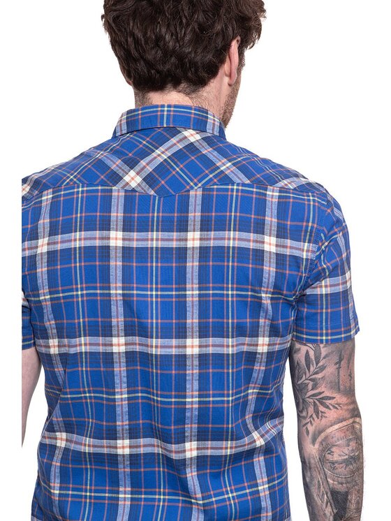 Lee Lee Koszula SS WESTERN Niebieski Regular Fit