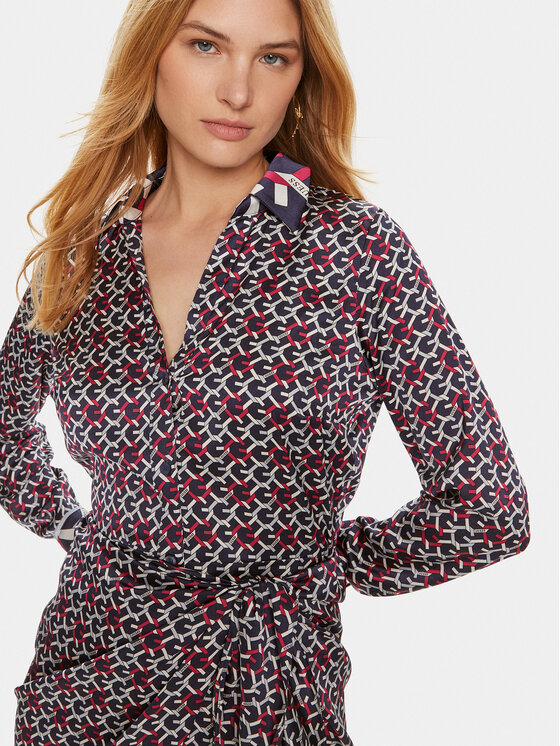 Guess Guess Haljina košulja Alya W4YK35 WF1T2 Šarena Regular Fit