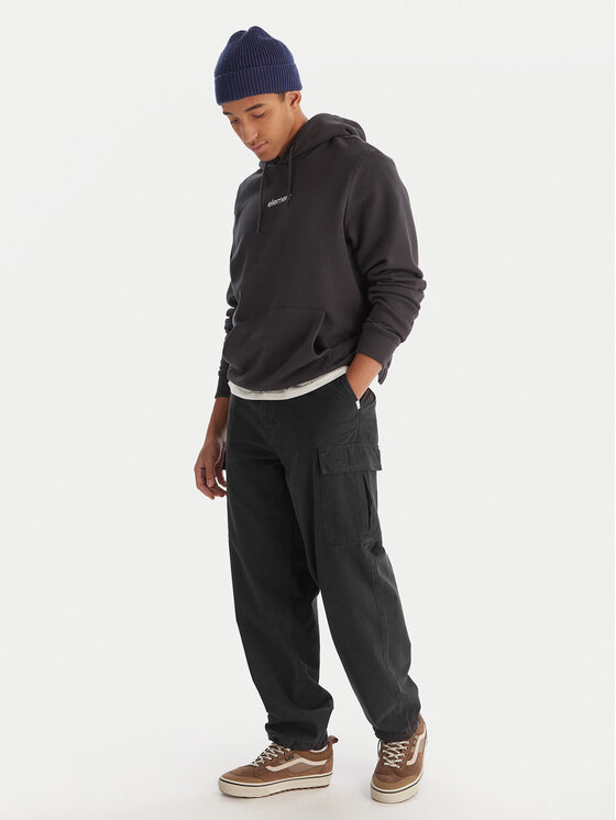 Element Element Spodnie cargo Relax Cargo ELYNP00203 Czarny Relaxed Fit