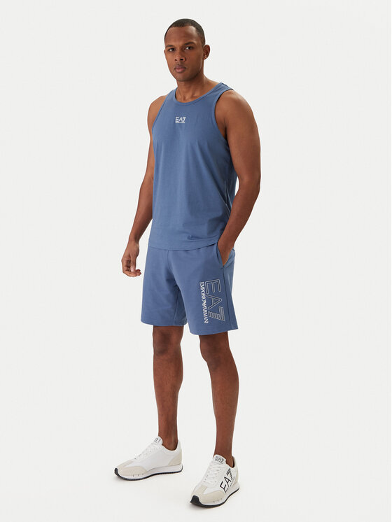EA7 Emporio Armani EA7 Emporio Armani Tank top 7M000295 AF10375 Niebieski Regular Fit