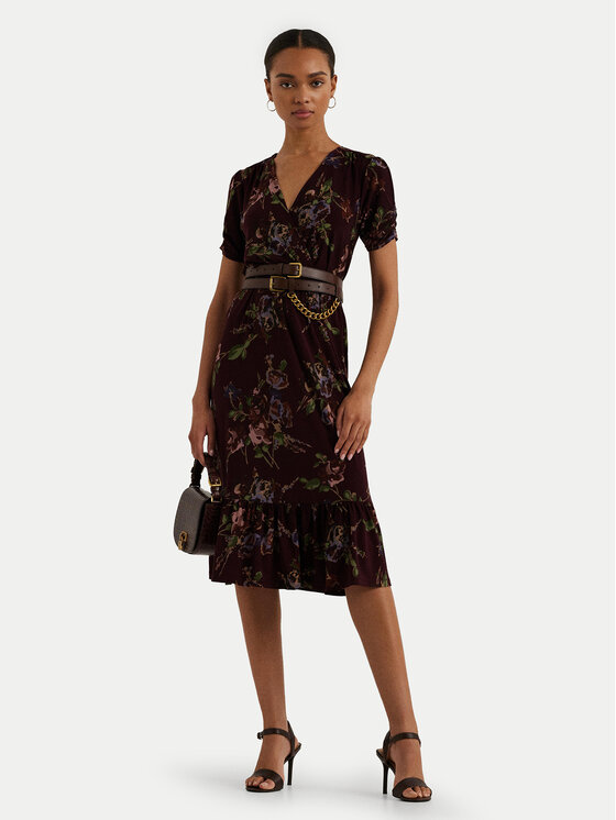 LAUREN RALPH LAUREN LAUREN RALPH LAUREN Vsakodnevna obleka 250951435001 Bordo rdeča Regular Fit