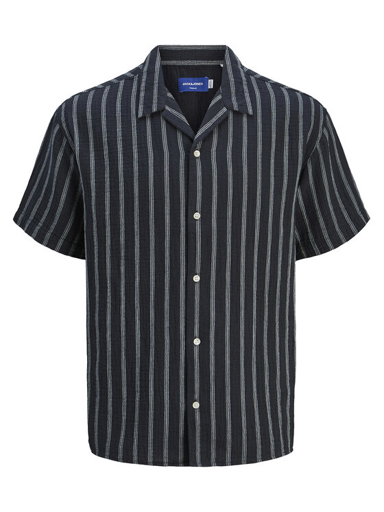 Jack & Jones Jack & Jones Set cămașă și șorturi din material textil Easter 12281255 Bleumarin Relaxed Fit
