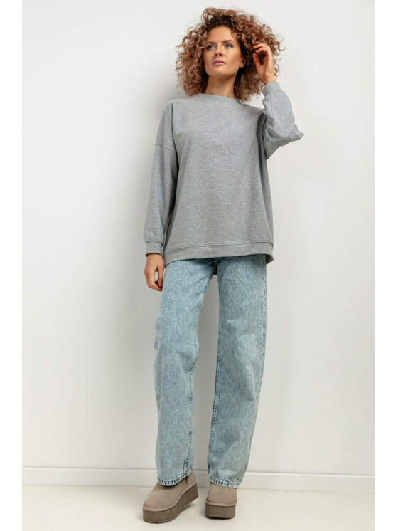 Tessita Tessita Mikina T417/2/XL-XXL Šedá Oversize