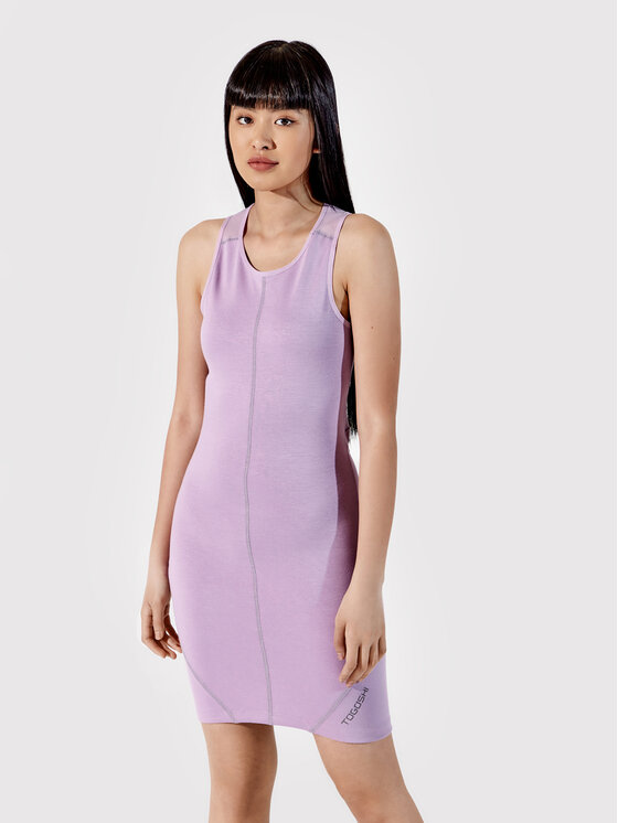Togoshi Togoshi Každodenní šaty TG22-SUD002 Fialová Extra Slim Fit