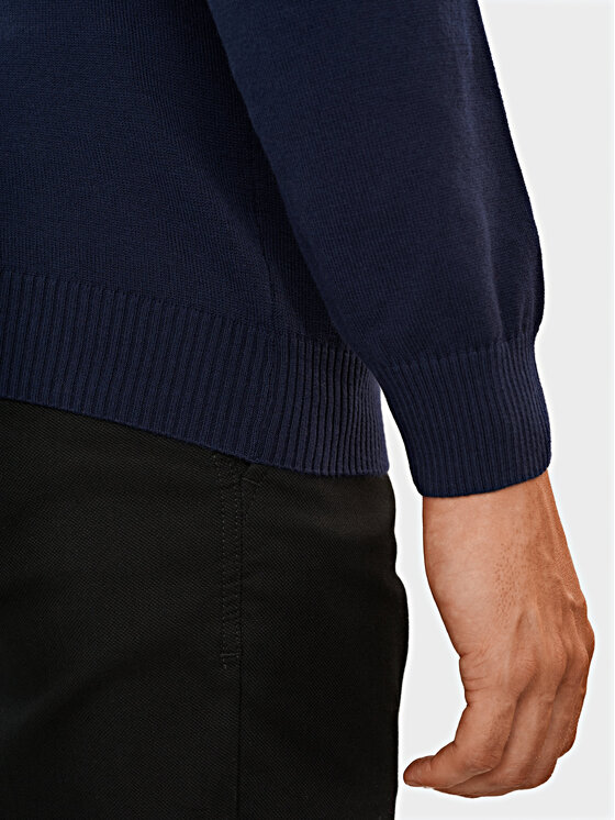 Evenemen Evenemen Sweter Golf Granatowy Slim Fit