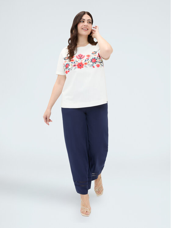 Fiorella Rubino Fiorella Rubino T-shirt G09UL009129N011 Bianco Regular Fit