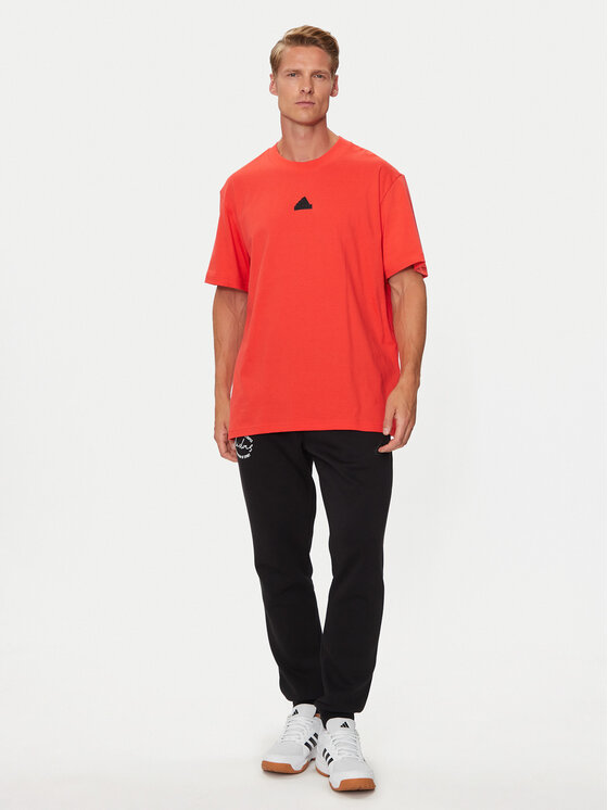 adidas adidas T-Shirt Brand Love IW3540 Pomarańczowy Loose Fit