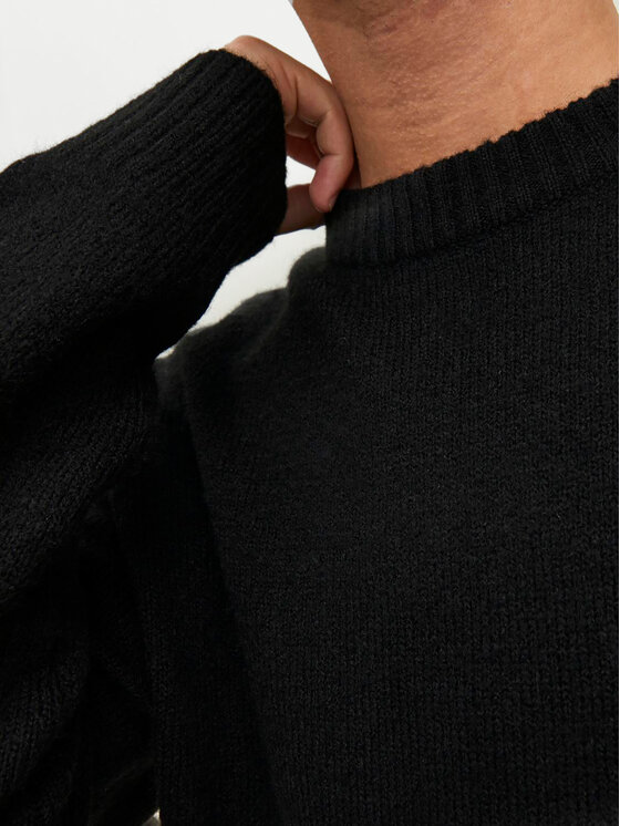 Jack & Jones Jack & Jones Svetr Rollie 12215468 Černá Relaxed Fit