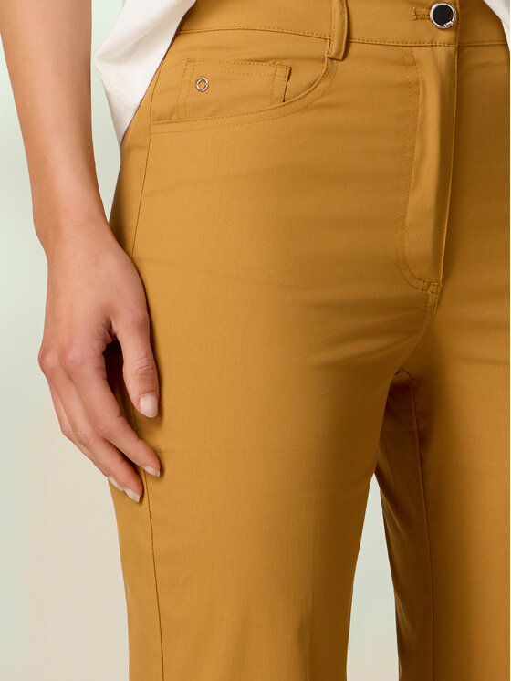 Oltre Oltre Pantaloni di tessuto P736R009310N028 Giallo Regular Fit