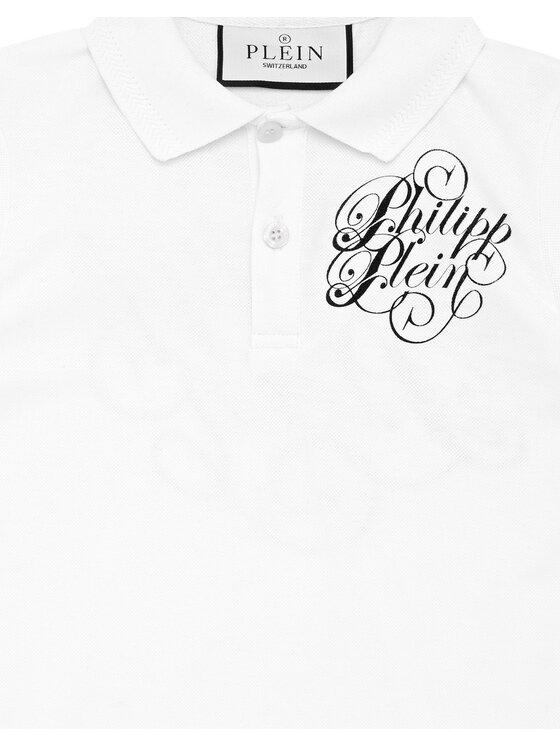 PHILIPP PLEIN PHILIPP PLEIN Polo 28263 Biały Slim Fit