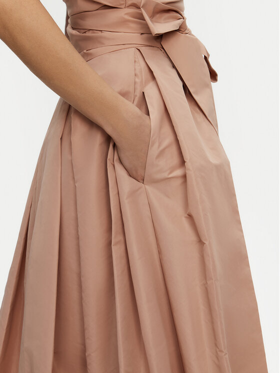 PINKO PINKO Trapézová sukně Taffeta 104913 Y3LE Béžová Regular Fit
