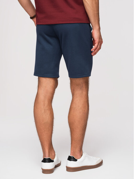Ombre Ombre Szorty materiałowe OM-SRSK-0124 Granatowy Regular Fit